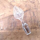 Chiseled glass decanter