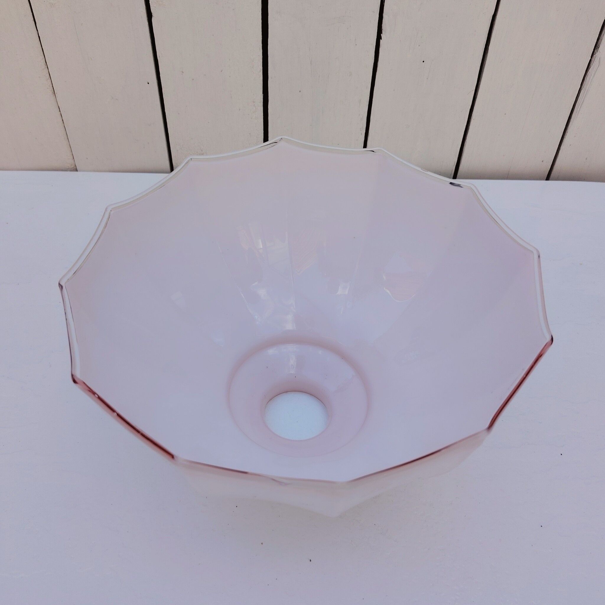 Pink opaline lampshade, umbrella, vintage