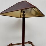 Large teak and bronze lamp from the 1970s