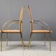 Brass dining chairs by Belgochrom, 1970s - set of 4