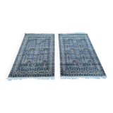 Pair of Persian rugs in wool and silk