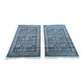 Paire de tapis persan en laine et soie