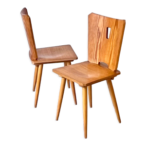 Chaises vintages brutalistes