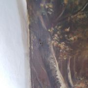 Pair of antique paintings "landscape oil on canvas"