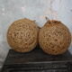 Set of 2 rattan and rope suspensions