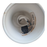 Fabric and rattan pendant light