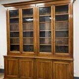 Large walnut bookcase from the end of the 19th century