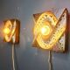 Pair of ceramic brutalist wall lamps by Pan Leuchten, 1960s