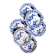 6 deep plates Creil & Montereau in blue ironstone, "Japan" service.