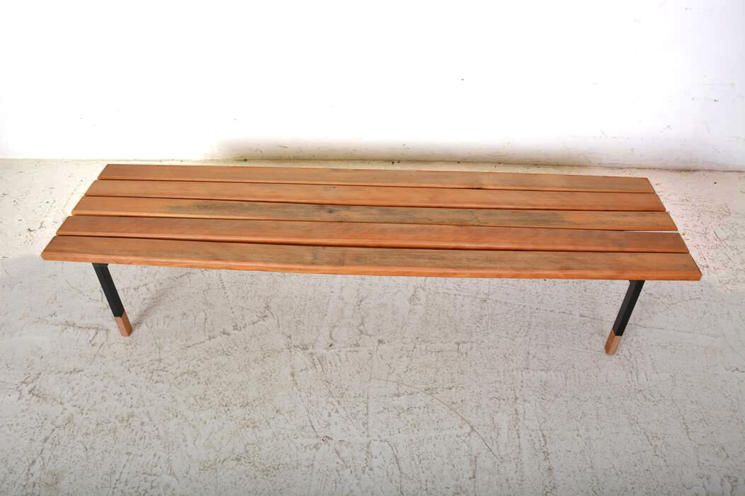 Slatted bench dating from the 60s