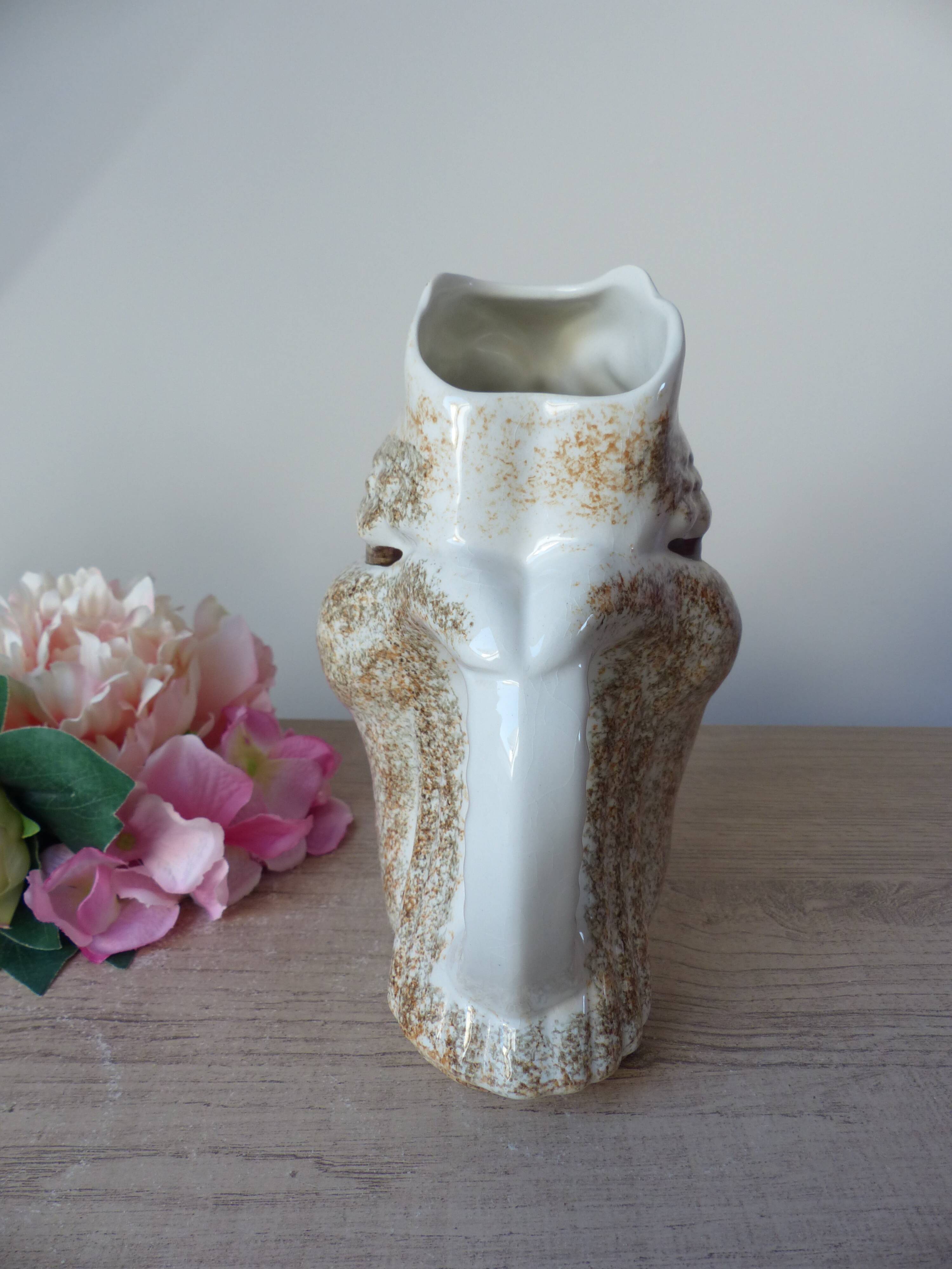 Vintage Longchamp Ceramic Owl Pitcher