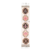 Tapis couloir vintage turc en laine et coton noué à la main des années 1980, 75x385.