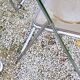 Set of 4 70s design folding chairs in smoked plexiglass and chrome metal