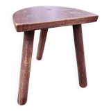 old wooden shepherd's stool tripod half-moon