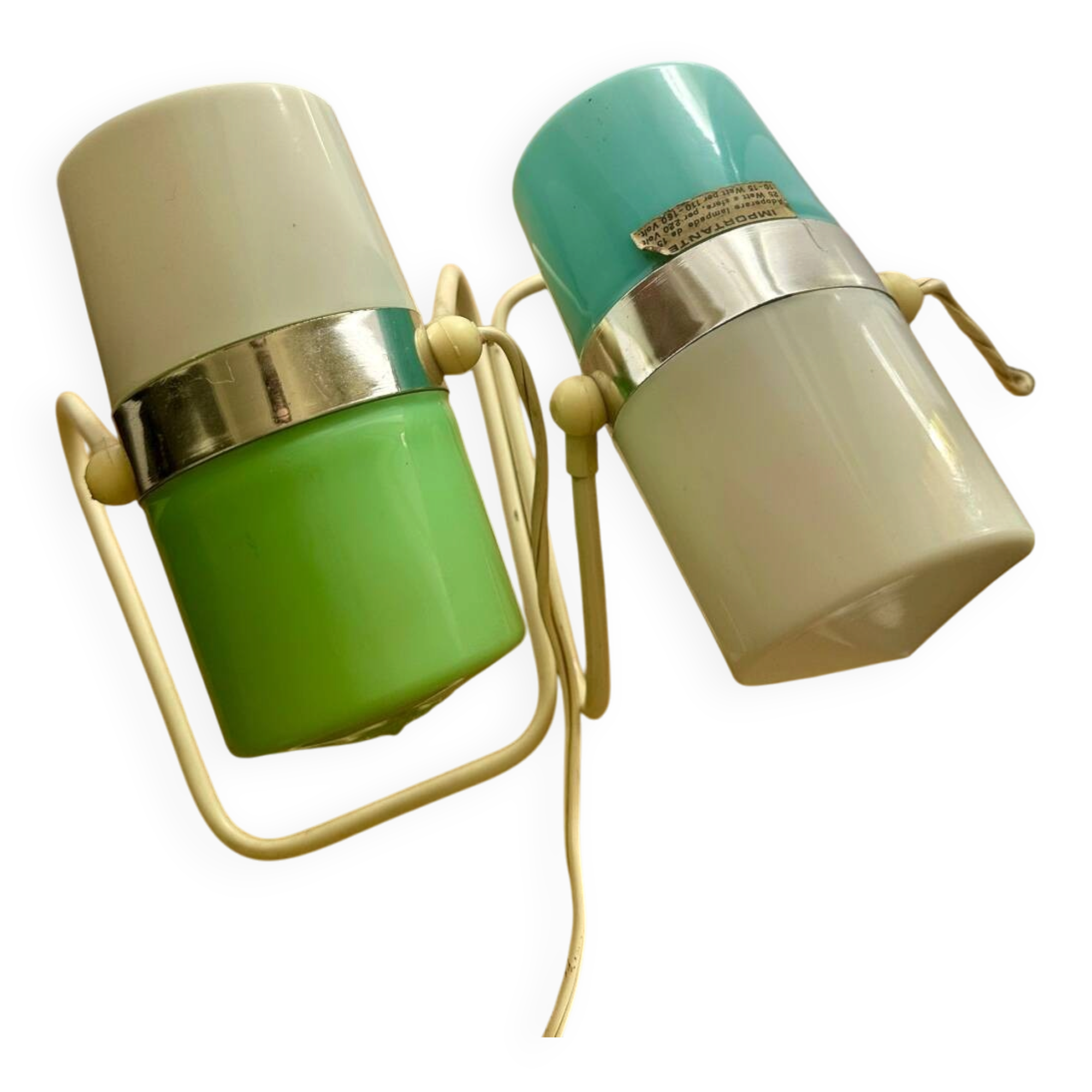 Rare Pair of "Capsule" Vintage Lamps from the 1960s