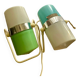 Rare Pair of "Capsule" Vintage Lamps from the 1960s