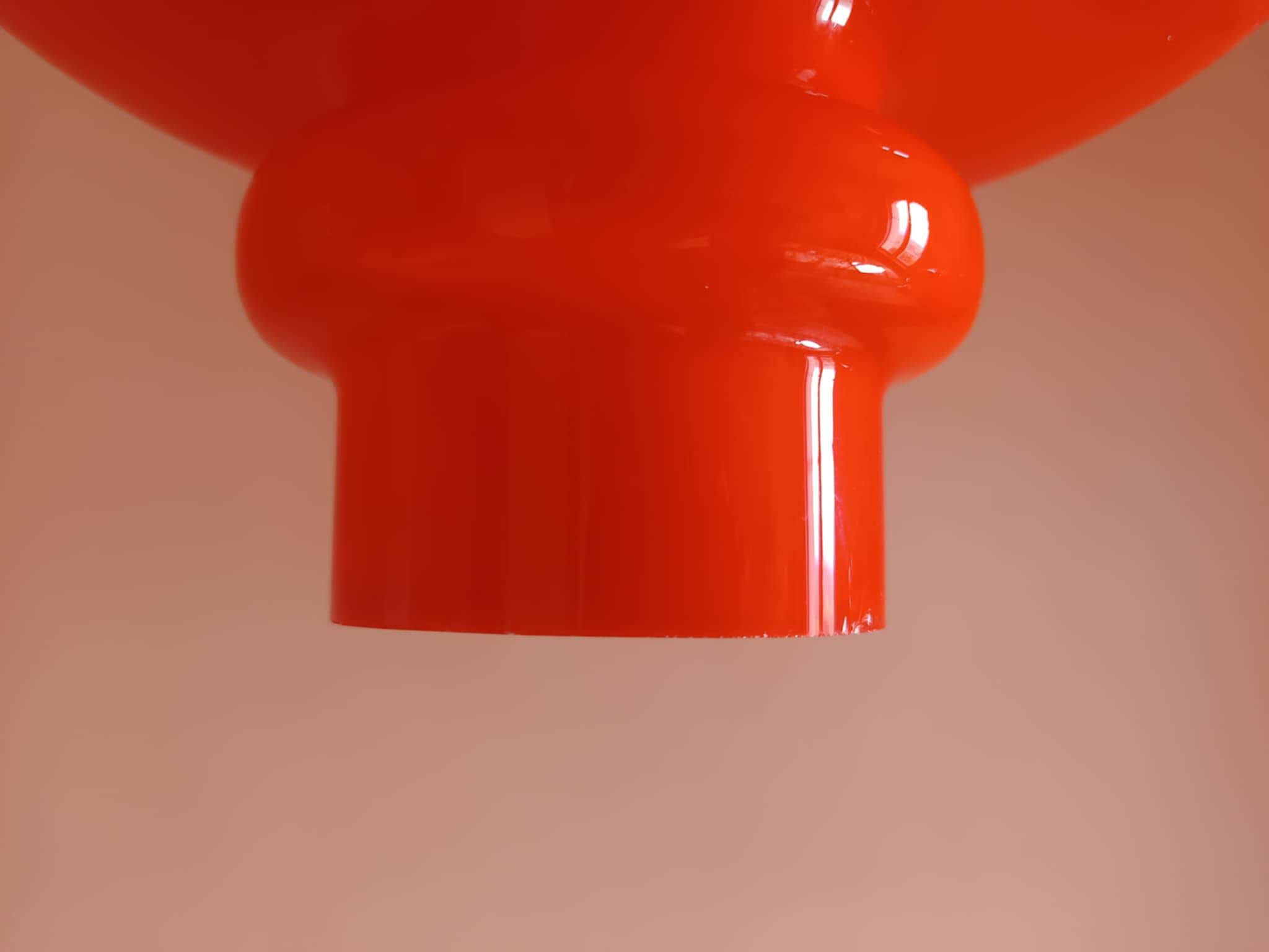 Pair of orange pendant lights by Hans-Agne Jakobsson, 1960