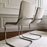 Set of Six Vintage "luge" chairs restored