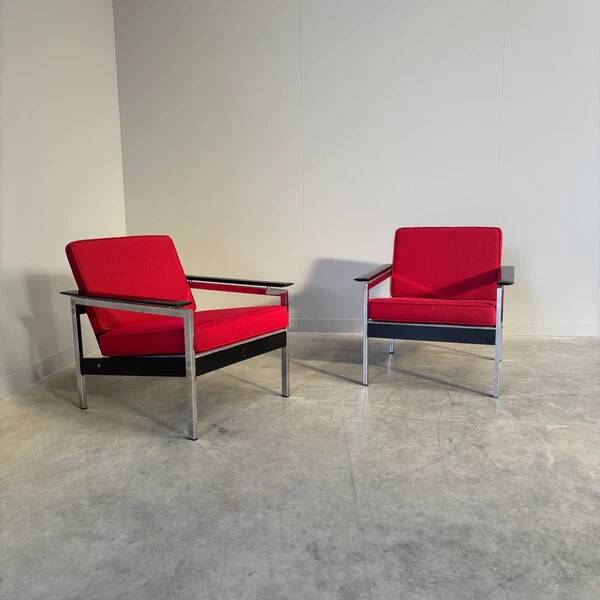 Set of vintage lounge chairs, 1960s Dutch design