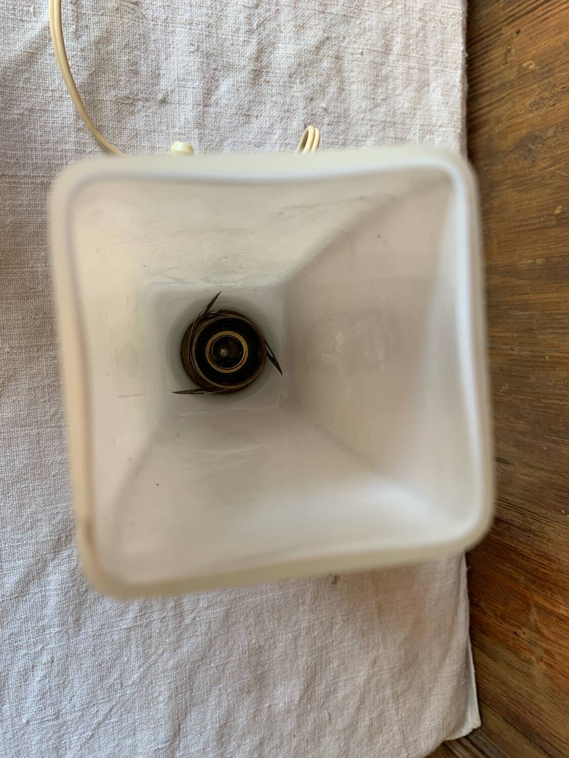 Glass and brass wall light 1960