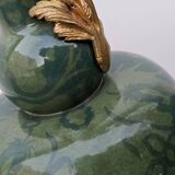 Pair of Chinese export porcelain vases in Louis XVI style mounted in gilded bronze