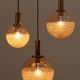 Vintage Set of three Glashutte Limburg hanging lamps, 1960s Germany.