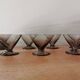 Lot de 7 coupes art déco verre fumé