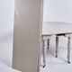 Round Dining Table - Gustavian Style - Gray Painted - Round Legs - Brass Wh
