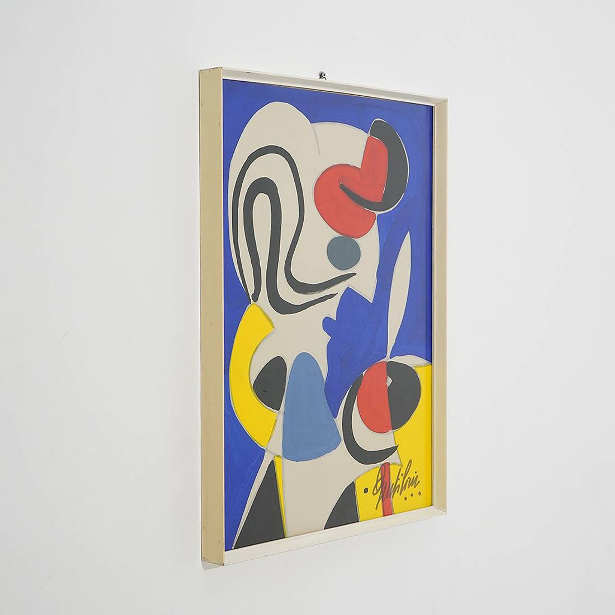 Aldo Gentilini, tempera sur carton, années 1970