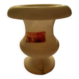 Alabaster vase with label