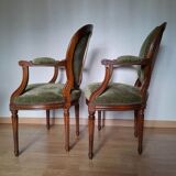 Pair of Louis XVI medallion armchairs