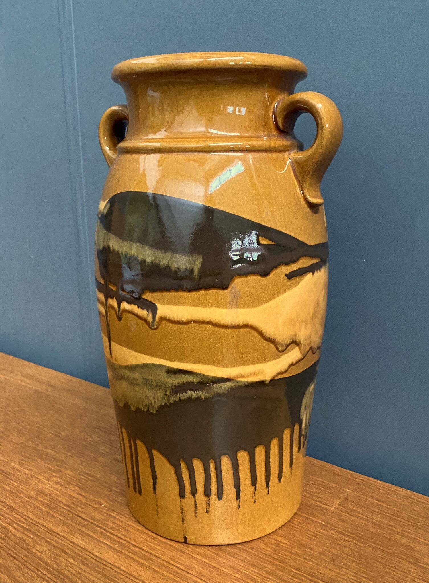 Xl Scheurich vase brown model 220-44 1970s