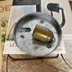 Round wall light ceiling fixture in glass with diamond points vintage 1970s