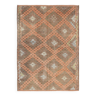 6x8 Kilim Shades De Brunt Orange Tapis, 178x247Cm