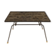 Modernist coffee table in metal and glass, 1950.