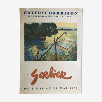 Luc gerbier, galerie barbizon, 1968. original lithograph poster
