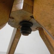 Wooden high chair, swivel chair, school chair, 1950s