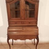 Folding desk buffet in solid oak from the 19th century, restored in the 19th century