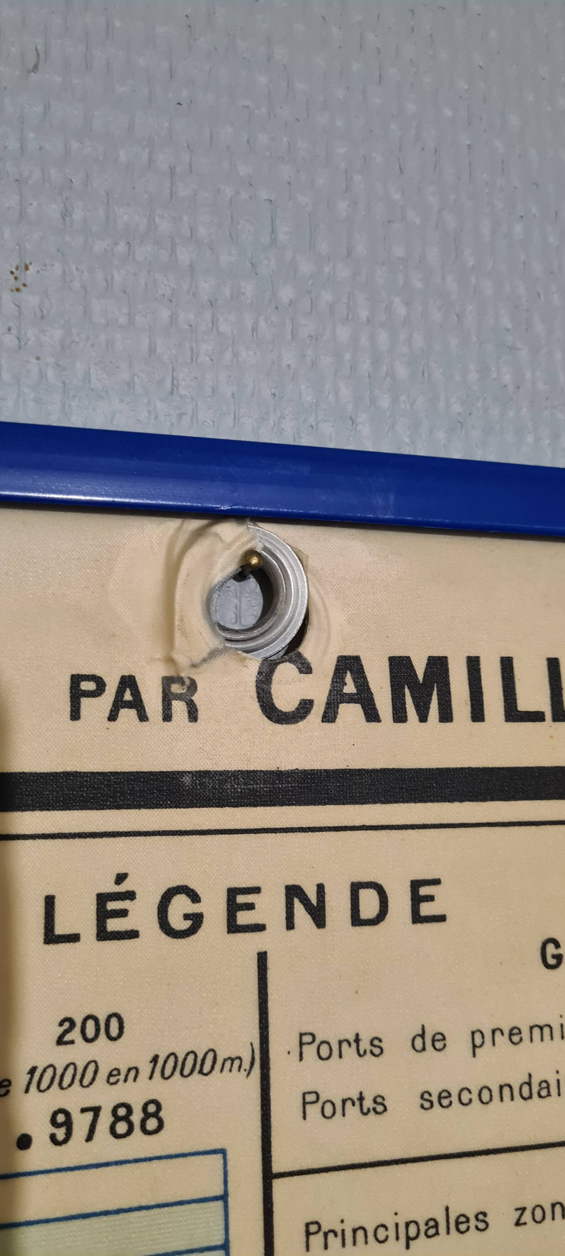 Large vintage school wall map – Pacific Ocean