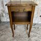Antique nightstand louis xv style wood drawer + vintage case #e2