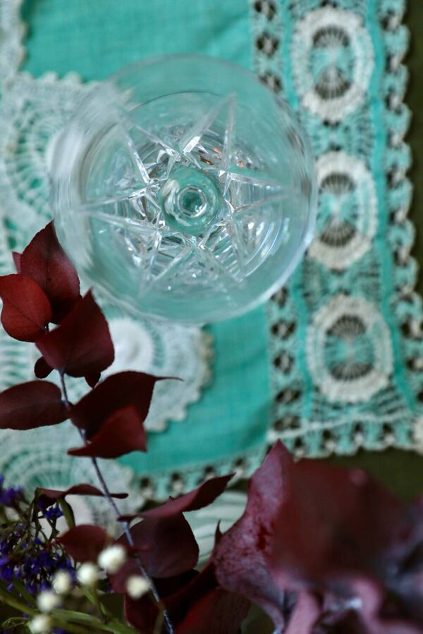 5 verres à vin rouge en cristal Saint Louis