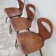 Series of 3 bistro chairs baumann model Fourmi 1950 vintage