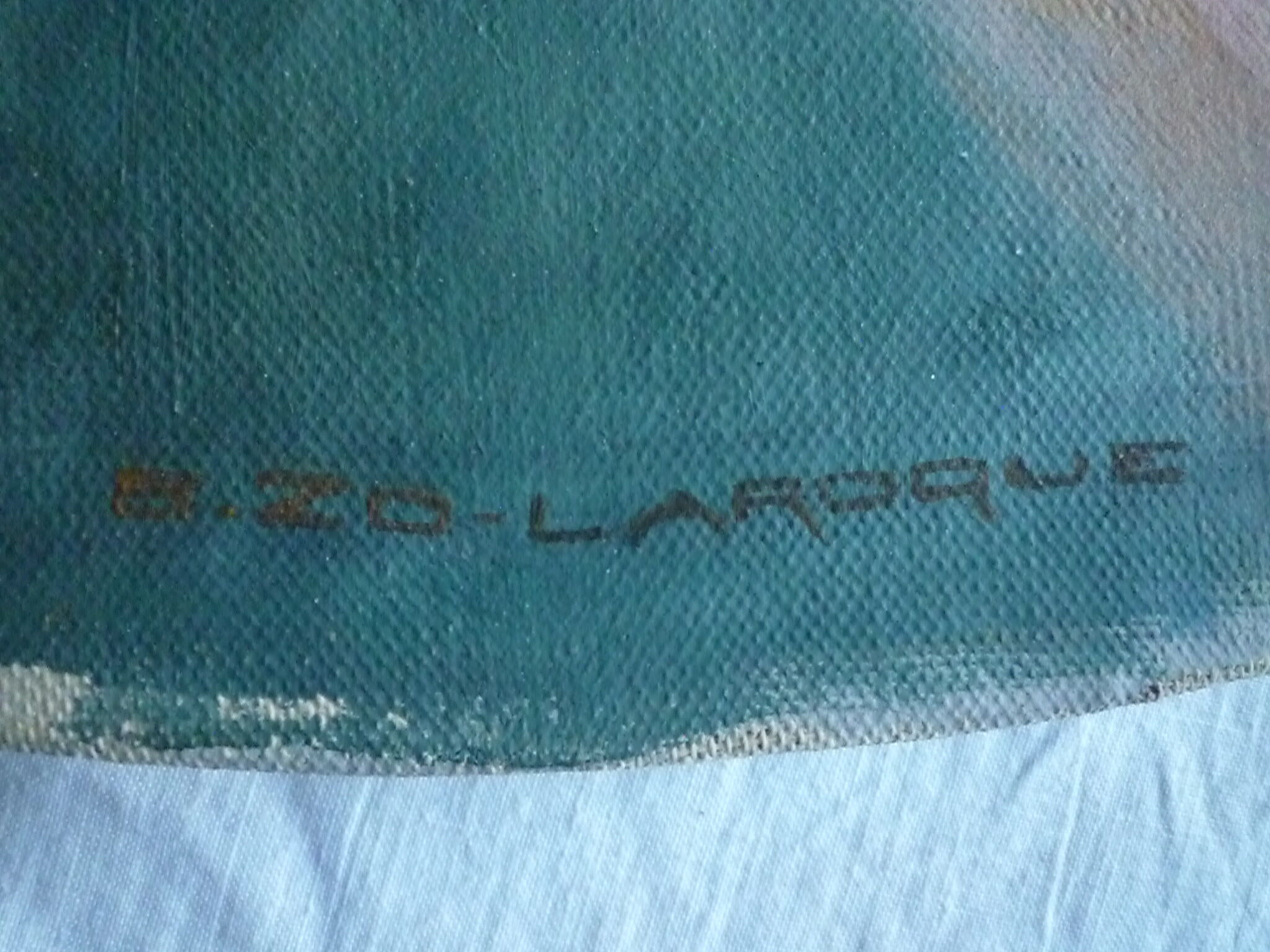 Portrait jeunne femme, oil on canvas signed B. Zo. Laroque (1876 - 1967)