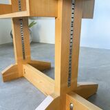 Bookcase on solid beech legs from the 80s