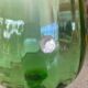 Vase en verre soufflé vert