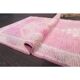 Vintage Turkish Hand-Knotted Wool Cotton Pink Runner Rug 80x365