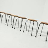 6 x Tabouret industriel design hollandais années 1960