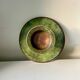 Scandinavian ART DECO candle holder in Bronze with verdigris patina