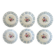 6 antique dessert plates in Sarreguemines faience