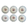 6 antique dessert plates in Sarreguemines faience